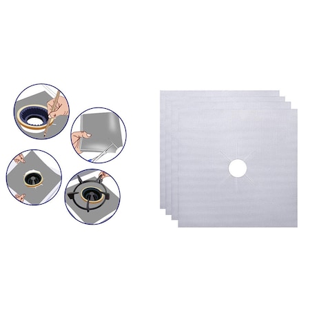 1947Kitchen Non-Stick Stove Covers and Burner Protector, 4PK TI-4SFC-SIL